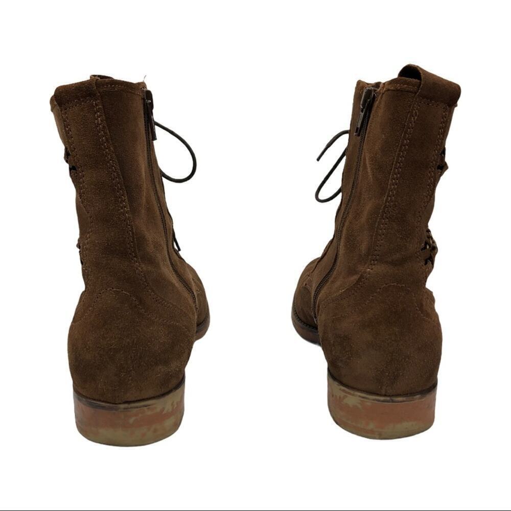Lavorazione Artigianale Leather Ankle Combat Boots - Picture 6 of 14